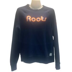 Roots Woman S Navy‎ Blue Rainbow Pride Crewneck Sweatshirt